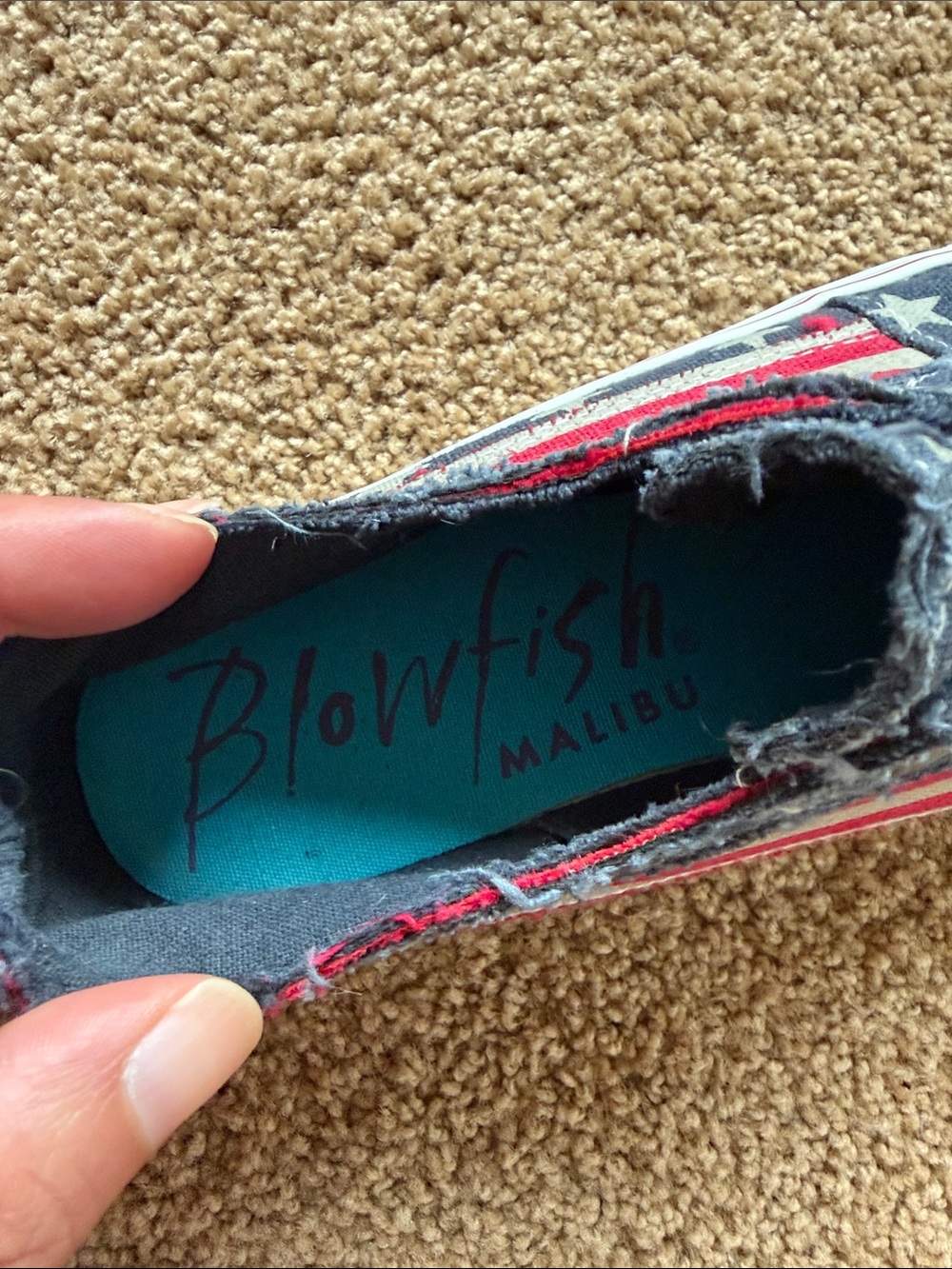 Blowfish Malibu Women's Flag-Print Slip-On Sneakers - Navy Red White - Picture 7 of 8